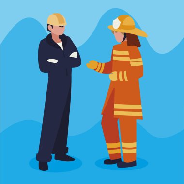 profesyonel işçi karakterleri çift