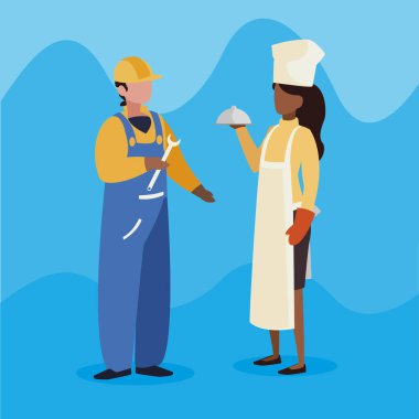 profesyonel işçi karakterleri çift