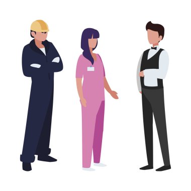 profesyonel işçi karakter grubu