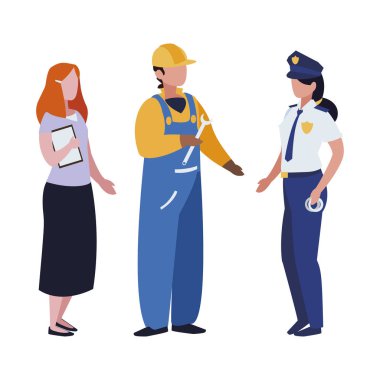 profesyonel işçi karakter grubu