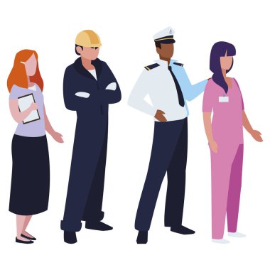 profesyonel işçi karakter grubu