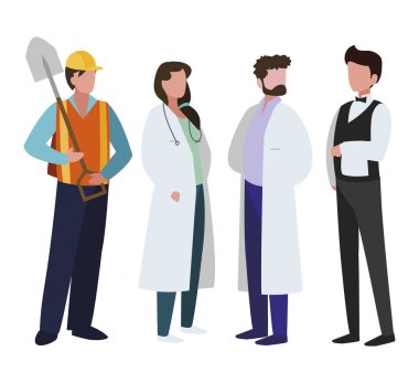 profesyonel işçi karakter grubu