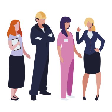 profesyonel işçi karakter grubu