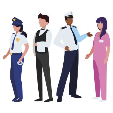 profesyonel işçi karakter grubu