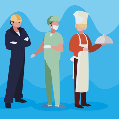 profesyonel işçi karakter grubu