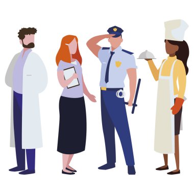 profesyonel işçi karakter grubu