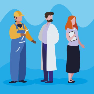 profesyonel işçi karakter grubu