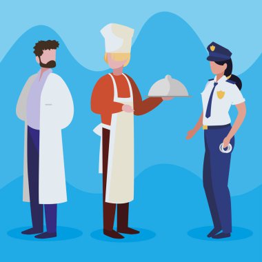 profesyonel işçi karakter grubu