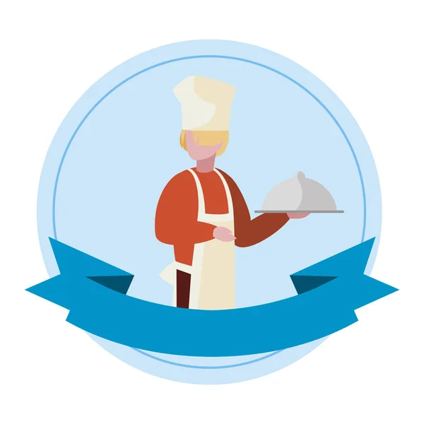 Chef trabajador avatar carácter — Archivo Imágenes Vectoriales