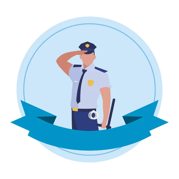 Povaha práva policejního důstojníka — Stockový vektor