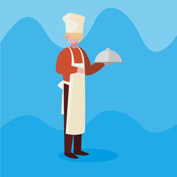 Chef trabalhador avatar personagem — Vetor de Stock