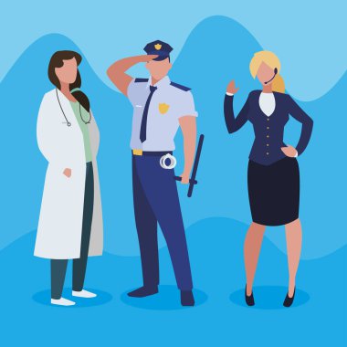 profesyonel işçi karakter grubu