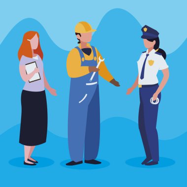 profesyonel işçi karakter grubu