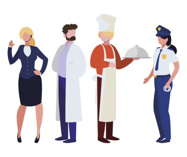 profesyonel işçi karakter grubu