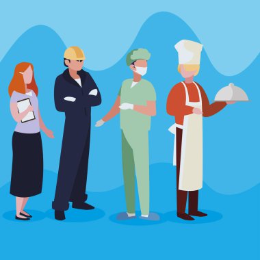 profesyonel işçi karakter grubu