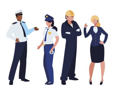 profesyonel işçi karakter grubu