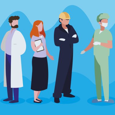 profesyonel işçi karakter grubu