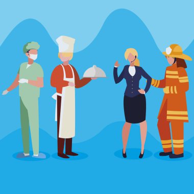 profesyonel işçi karakter grubu