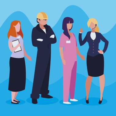 profesyonel işçi karakter grubu