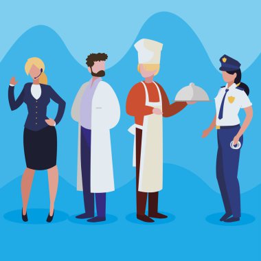 profesyonel işçi karakter grubu