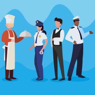 profesyonel işçi karakter grubu