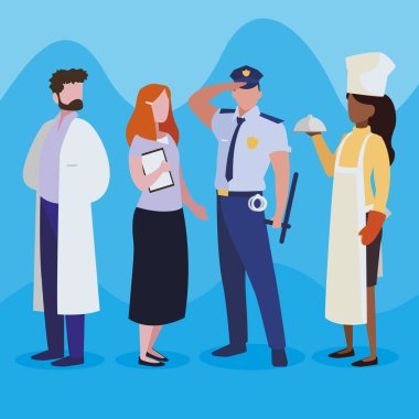 profesyonel işçi karakter grubu