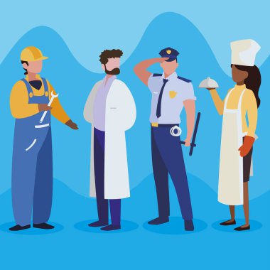 profesyonel işçi karakter grubu