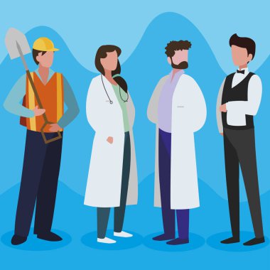 profesyonel işçi karakter grubu