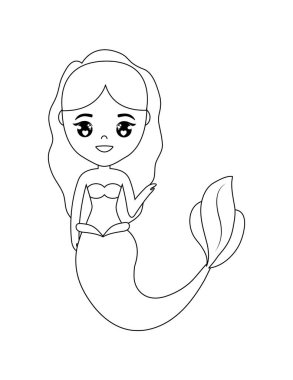 Sevimli deniz kızı avatar karakter