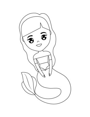 Sevimli deniz kızı avatar karakter