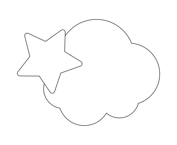 星与云孤立的图标 — 图库矢量图片