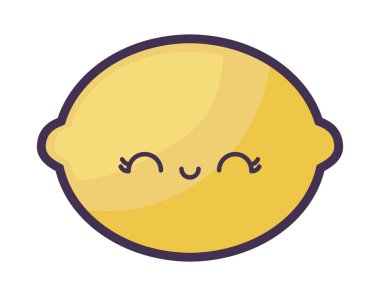 taze turuncu meyve kawaii karakter