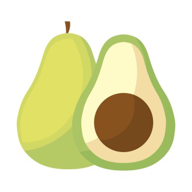 taze avokado sağlıklı izole simgesi