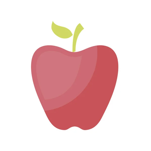 新鲜苹果果实孤立的图标 — 图库矢量图片