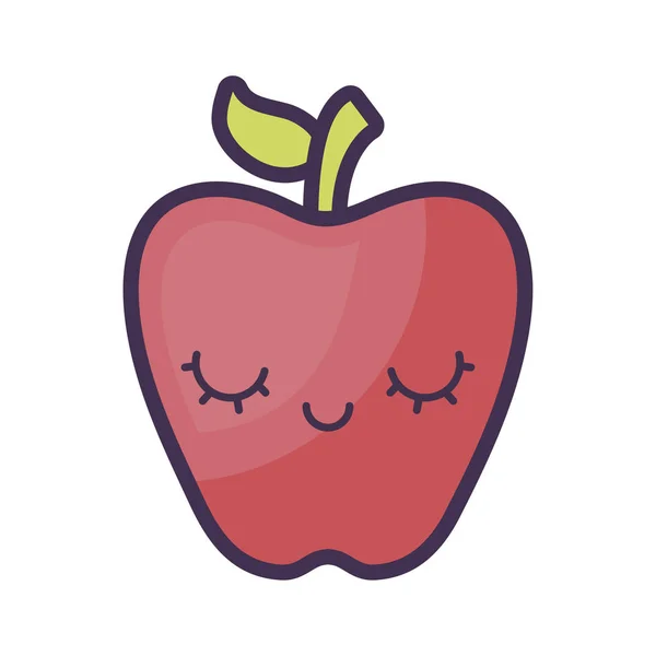 苹果果可爱的性格 — 图库矢量图片