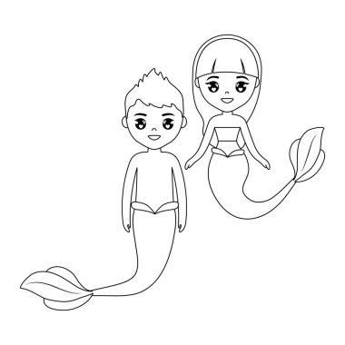 hoş bir çift Deniz kızları karakter