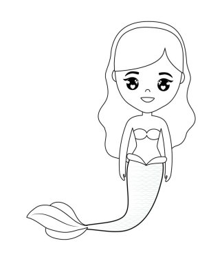 Sevimli deniz kızı avatar karakter