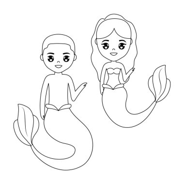 hoş bir çift Deniz kızları karakter