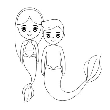 hoş bir çift Deniz kızları karakter