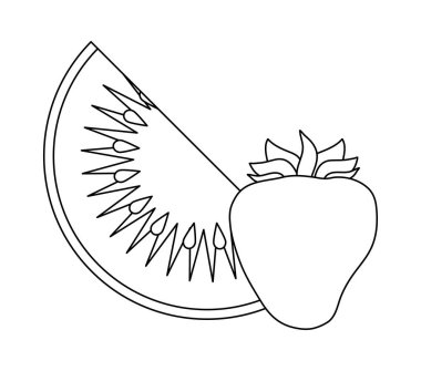 dilim kivi meyveler ile sağlıklı çilek