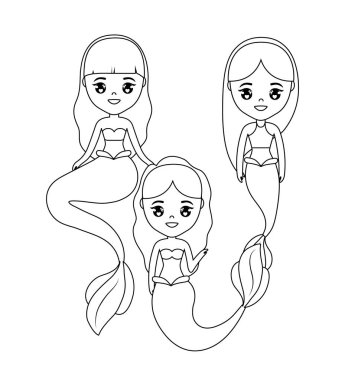 Sevimli deniz kızları karakter grubu