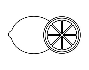 dilim izole meyve simge taze turuncu