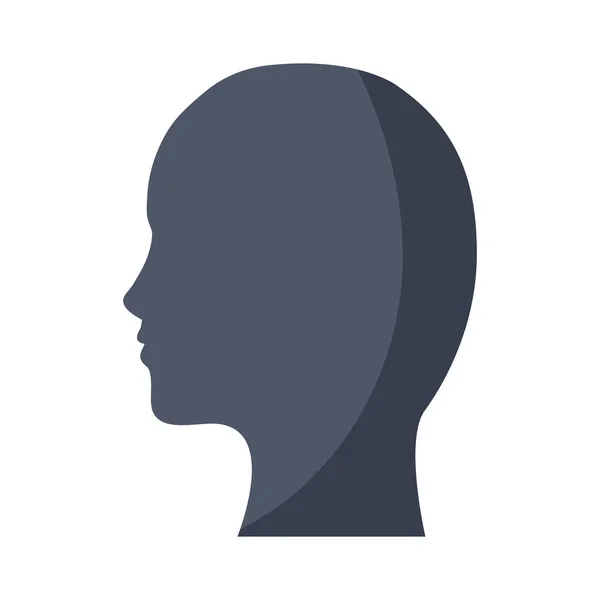 Profilo silhouette icona isolata — Vettoriale Stock