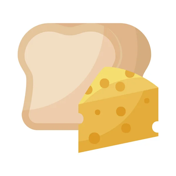 Вкусный сыр с изолированной иконой — стоковый вектор