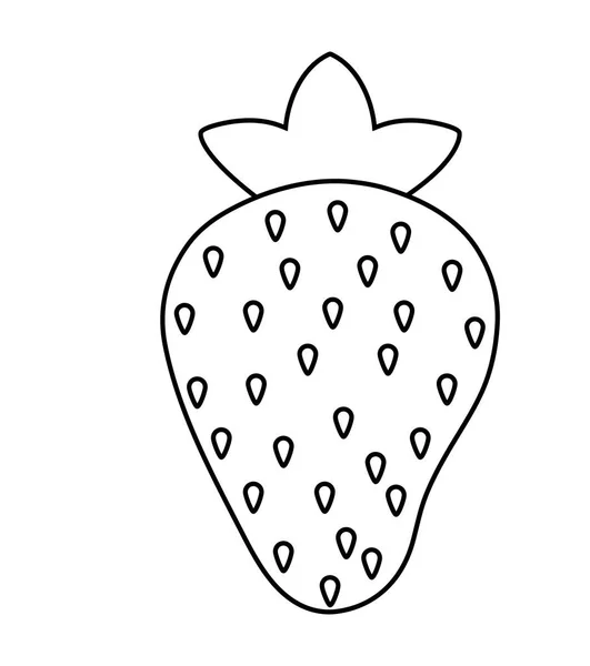 Fruits de fraise sains et tranche — Image vectorielle