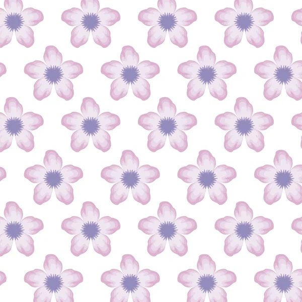 Motif de belles fleurs nature — Image vectorielle