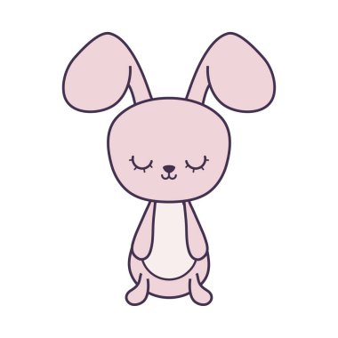 Sevimli tavşan hayvan karakteri