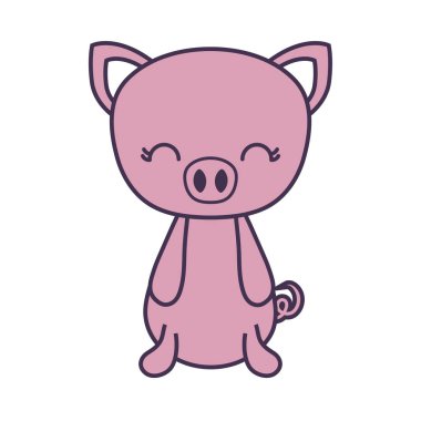 domuz hayvan izole simge sevimli