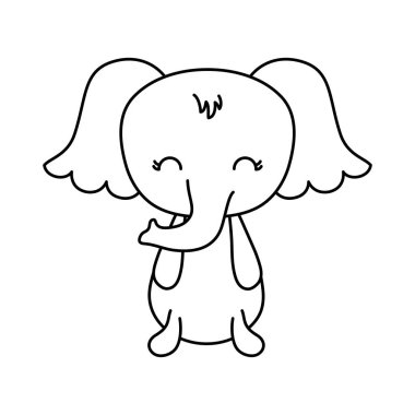 fil hayvan izole simge sevimli