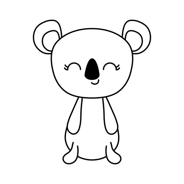 Niedliches Koala-Tier isoliert Symbol — Stockvektor